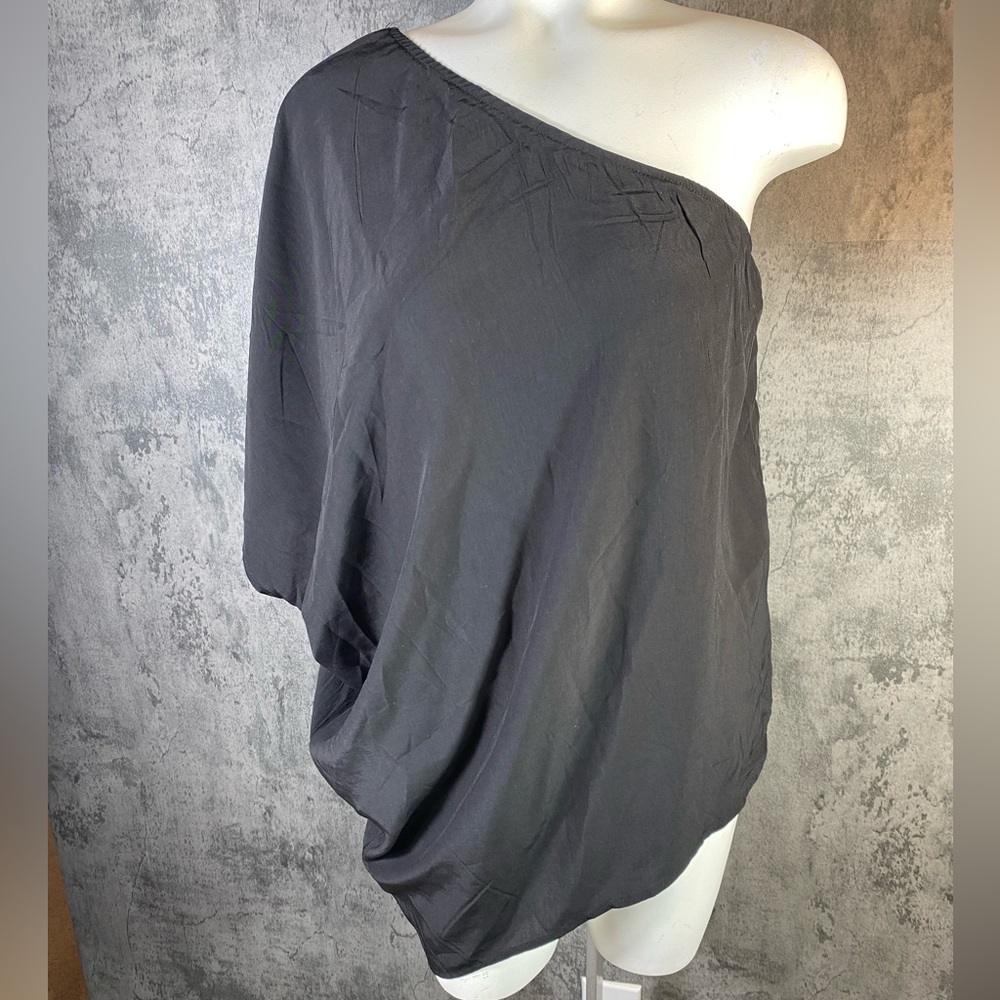 Shein one arm asymmetrical sleeve blouse